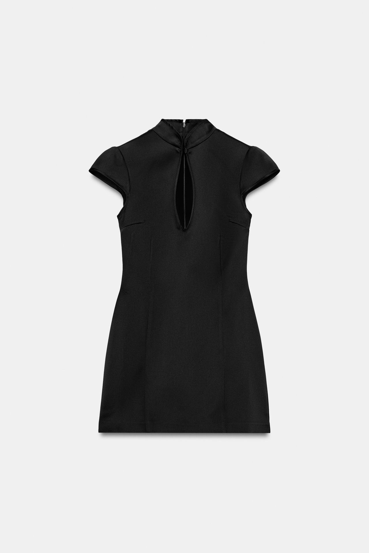 SATIN CUT-OUT MINI DRESS